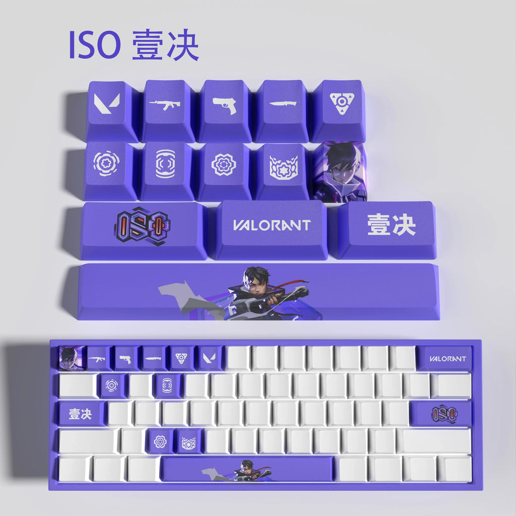 Sova New design Valorant keycaps  OEM Profile 14keys MINI SET PBT dye sub keycaps