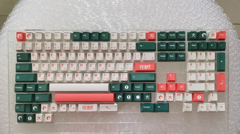 1 Set GMK Kaiju Keycaps PBT Dye Sublimation Key Caps Cherry Profile Keycap With ISO Enter 6U 6.5U 7U Spacebar