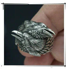 EYHIMD Black Death Knight Skull Ring Cool Mens Punk Fine Detail Stainless Steel Ring Gothic Biker Jewelry