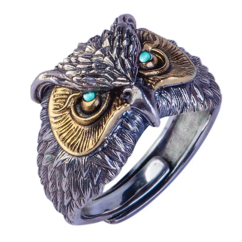 Retro Domineering Ethnic Style Fire-Breathing Dragon Ring Men\\'s Charm Open Ring Punk Motorcycle Rider Jewelry Accessories