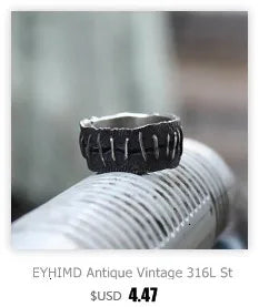 EYHIMD Black Death Knight Skull Ring Cool Mens Punk Fine Detail Stainless Steel Ring Gothic Biker Jewelry