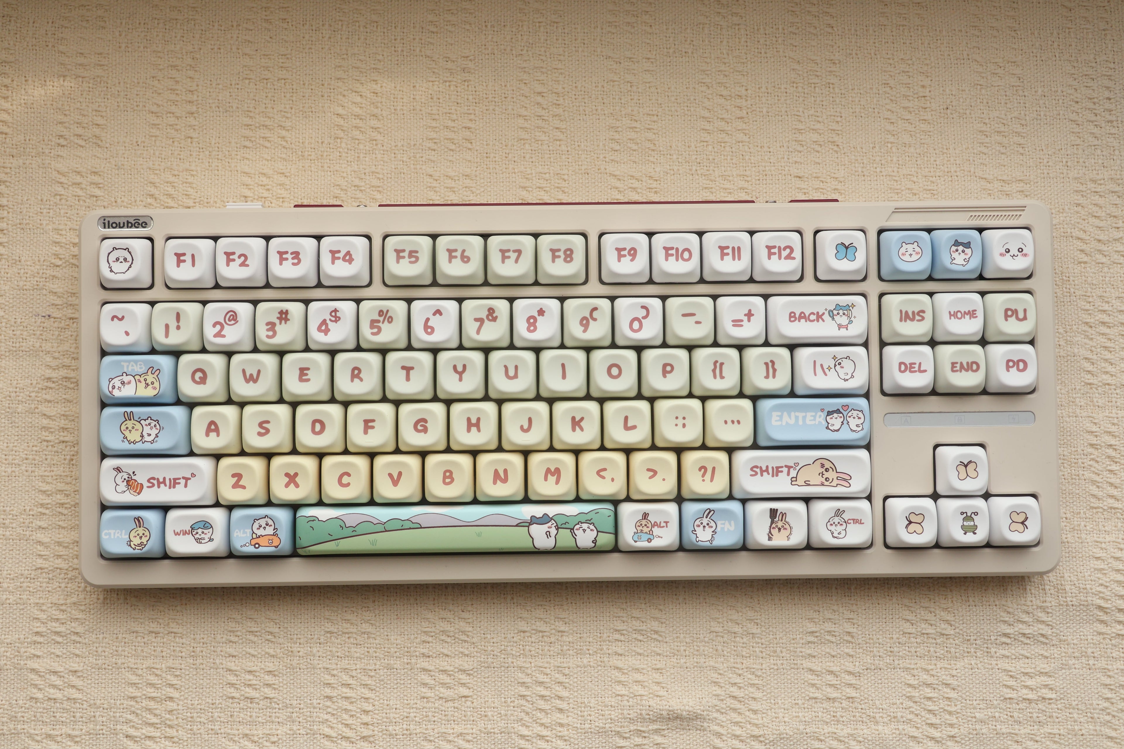 144 Keys/set Kohachi Keycaps MOA Profile GMK PBT Cute Anime Keycaps for Mechanical Keyboard Dye Sublimation Gaming Keycap