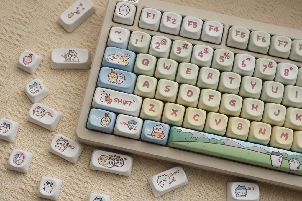 144 Keys/set Kohachi Keycaps MOA Profile GMK PBT Cute Anime Keycaps for Mechanical Keyboard Dye Sublimation Gaming Keycap