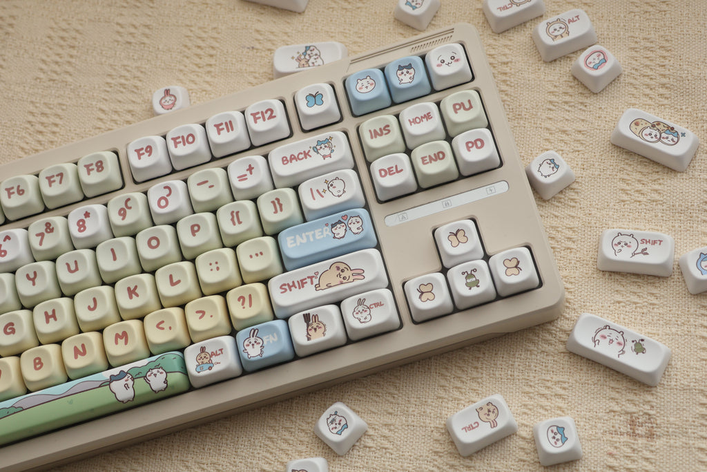 144 Keys/set Kohachi Keycaps MOA Profile GMK PBT Cute Anime Keycaps for Mechanical Keyboard Dye Sublimation Gaming Keycap
