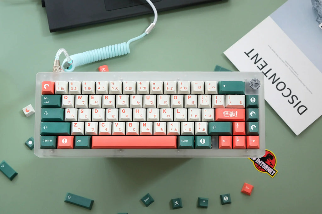 1 Set GMK Kaiju Keycaps PBT Dye Sublimation Key Caps Cherry Profile Keycap With ISO Enter 6U 6.5U 7U Spacebar