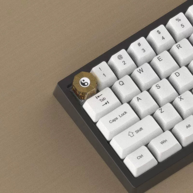 1 Piece Handmade Resin Key Cap Chinese Style Lion Dragon Seal Taiji-Bagua Pavilion Buddha Keycap For MX Switches