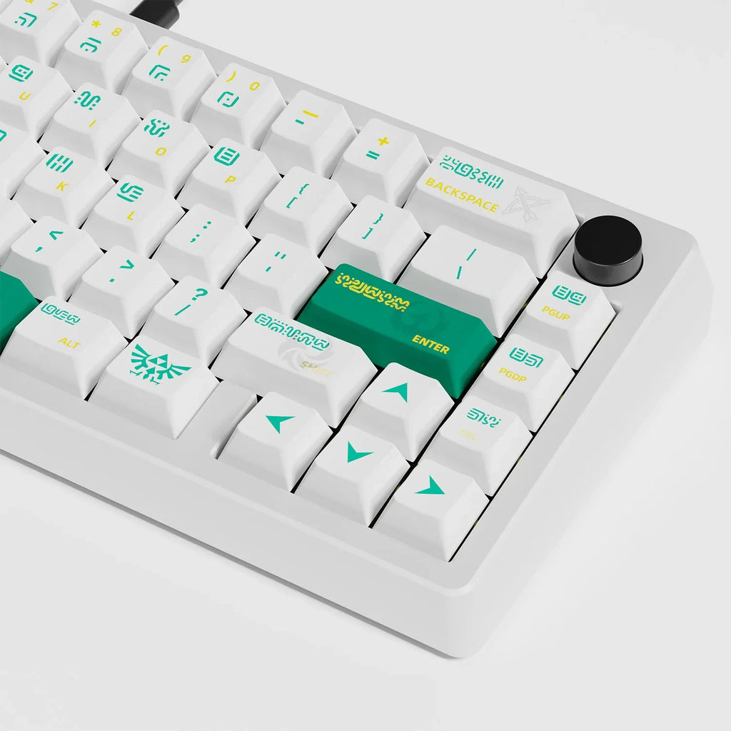 125 Keys/set Sheikah Keycaps PBT Dye Lightproof Key Caps Cherry Profile 68 75 87 98 Layout Custom Keyboard Keycap For Zelda Game
