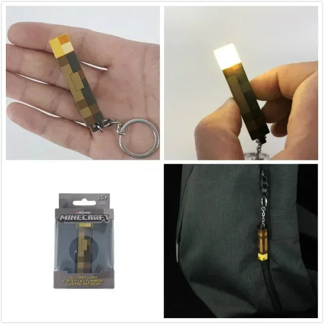 NEW Pixel Game Prop Models Torch and Color-changing Bottle Night Light Plastic Mineral Lamp Ornaments Holiday Party Gifts