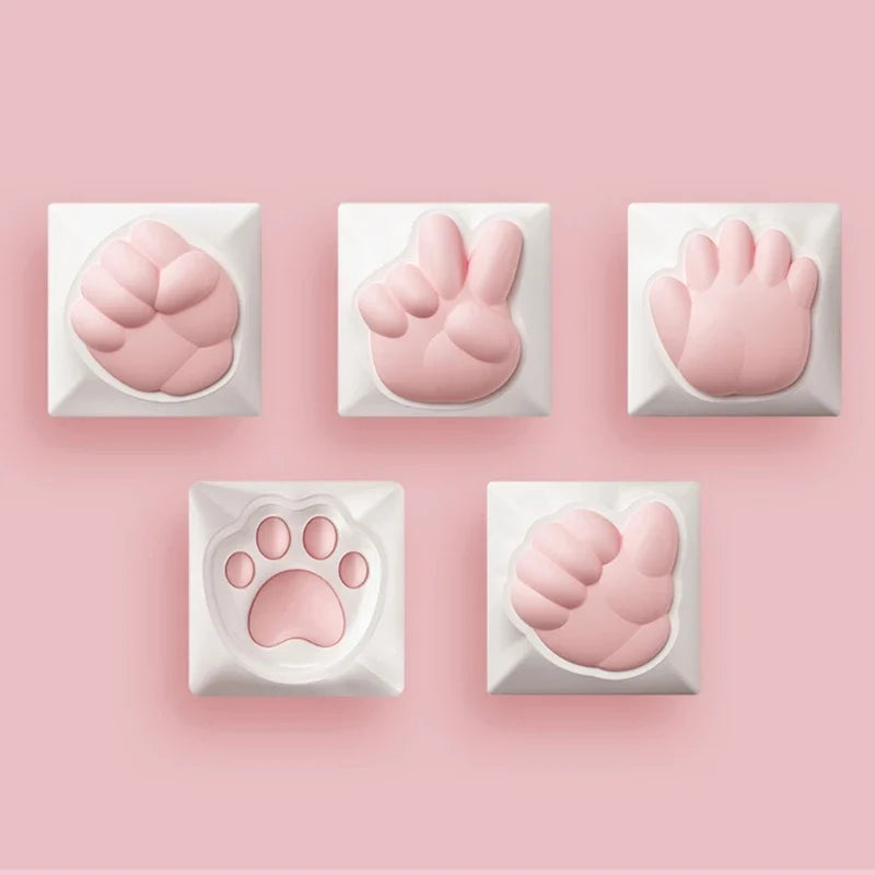 1PC PBT Custom Cartoon Anime for Cat Keycap Bottom Backlit Keycaps OEM Profile for DIY Mechanical Keyboard Children's Gi