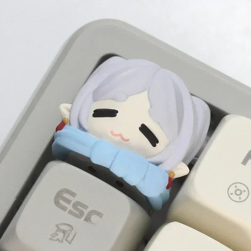 Anime Keycaps Cute Resin Keycap Cherry Profile Custom Artisan Keycaps for Mechanical Keyboard Key Caps Switch Opener Gamer Gifts