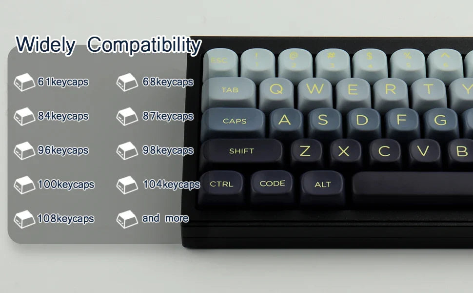 Mountain Range Keycap Set PBT MOA Profile DYE-Sublimation 143 Keys for Mechanical Keyboards