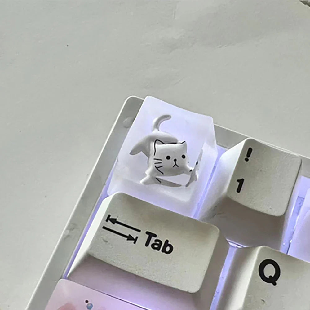 1Pcs Cute Panda Pattern Keycap Resin Handmade Decoration Personality Esc R4 OEM Cute key cap mold Keycap for Mechanical Keyboard