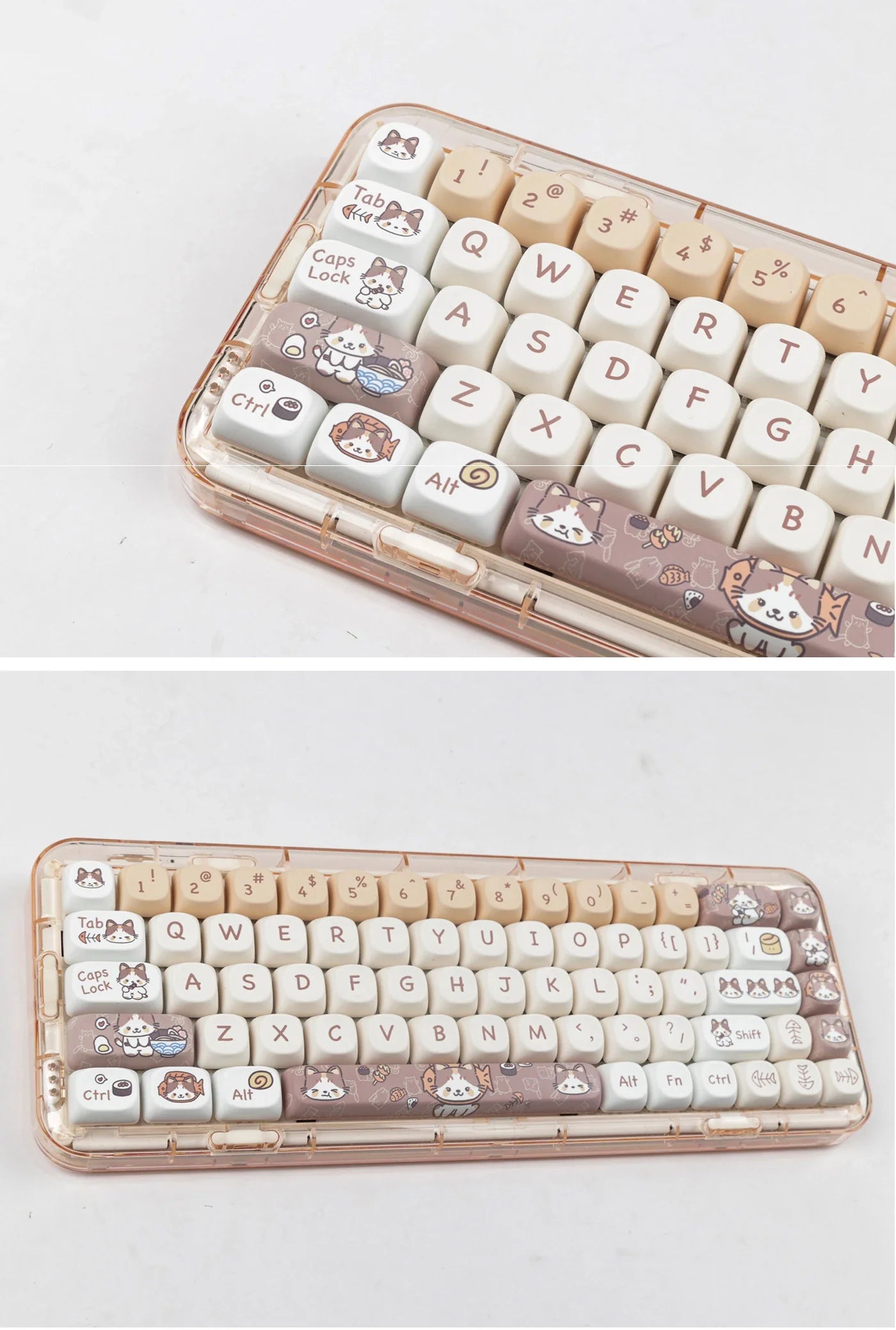 142 Keys MOA Profile Cartoon Theme Keycaps Thermal Five-side Dye-Sublimation Customized Key Caps Kit for Mechanical Keyboard