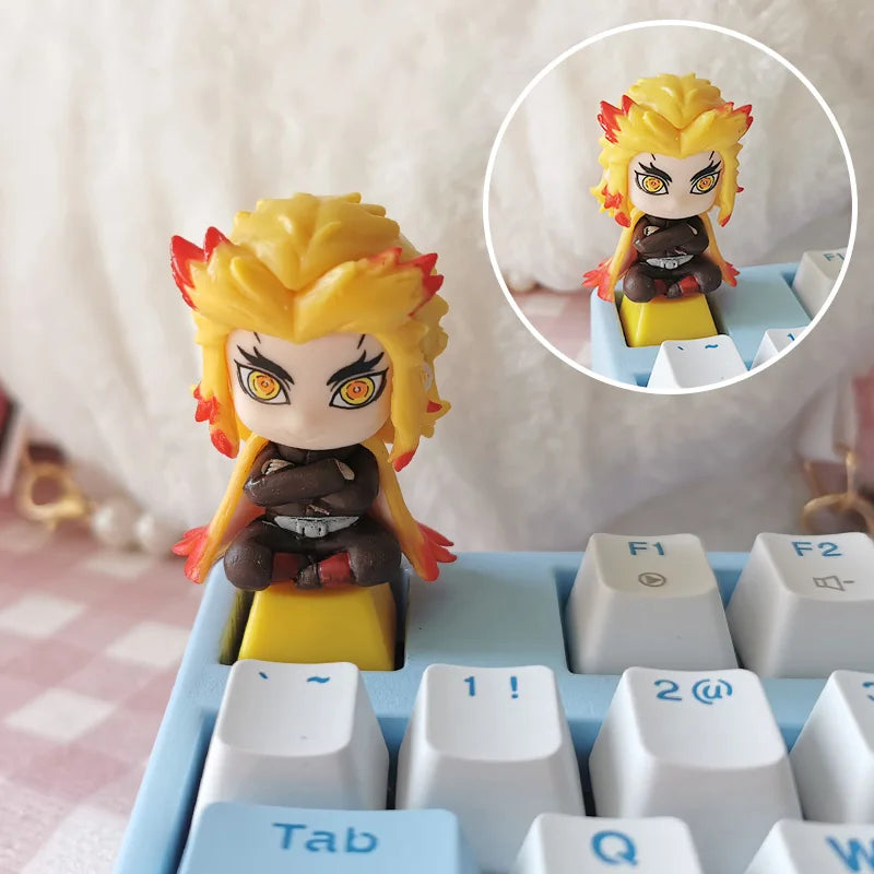 Demon Slayer Custom 3D Keycaps for Mechanical Keyboard - Cute Anime Game Accessories Decoration Gift