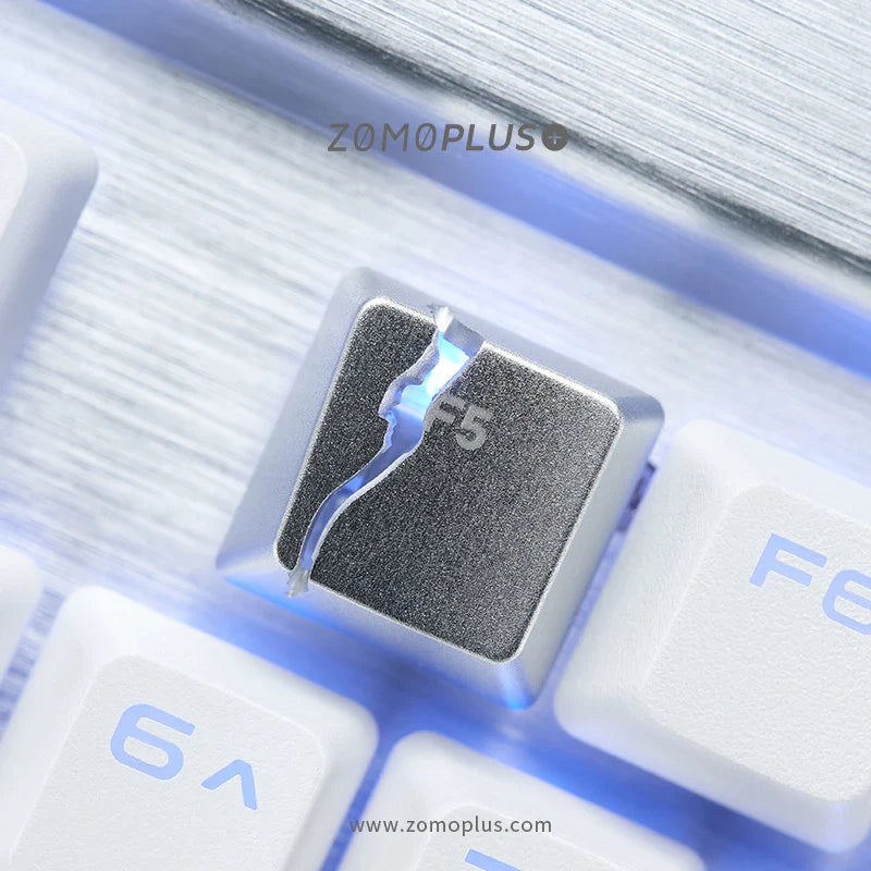 Broken F5 Keycap Customized Keyboard Metal Replacement Key for Keyboard Cross Axis Keyboard Creativity Split Page Refresh Keys