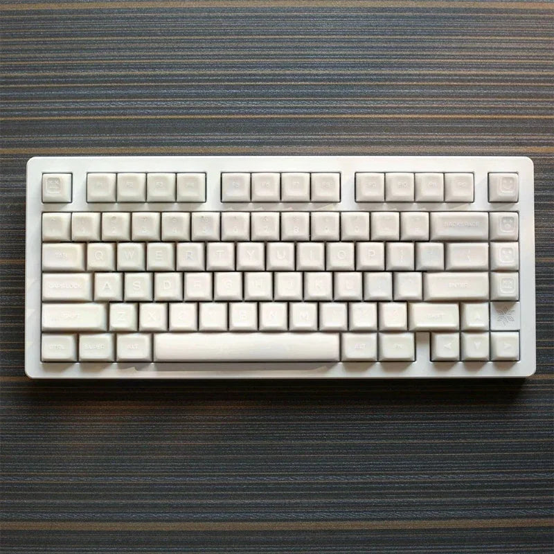 142 Keys SA Profile Keycaps Custom Marble Themed Double Shot PBT White Translucent Keyboards Keycap for MX Switch Game Keyboard
