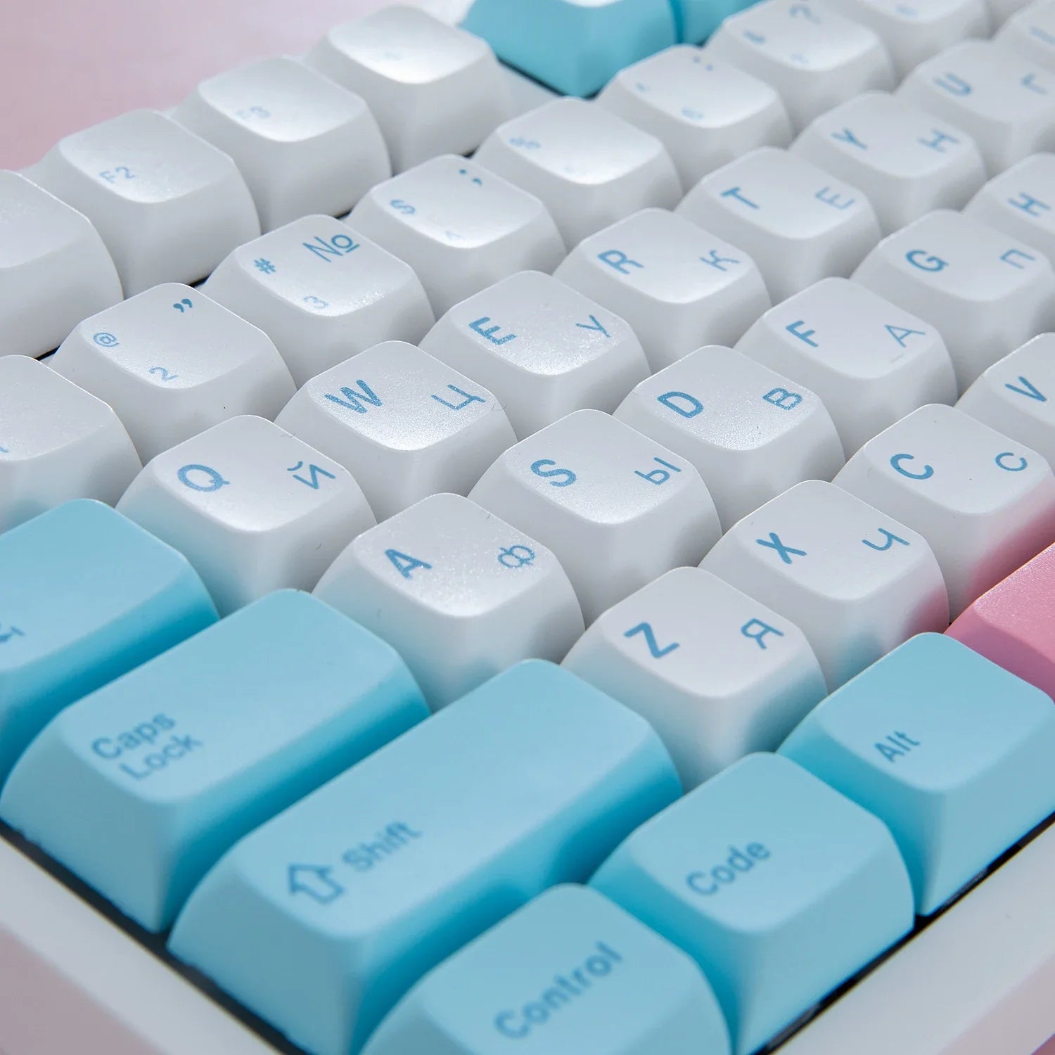 MAIMOOO Russian/English PBT Keycap DYE-SUB XDA Profile Personalized Milk Cover keycaps For Cherry MX Switch Mechanical Keyboard