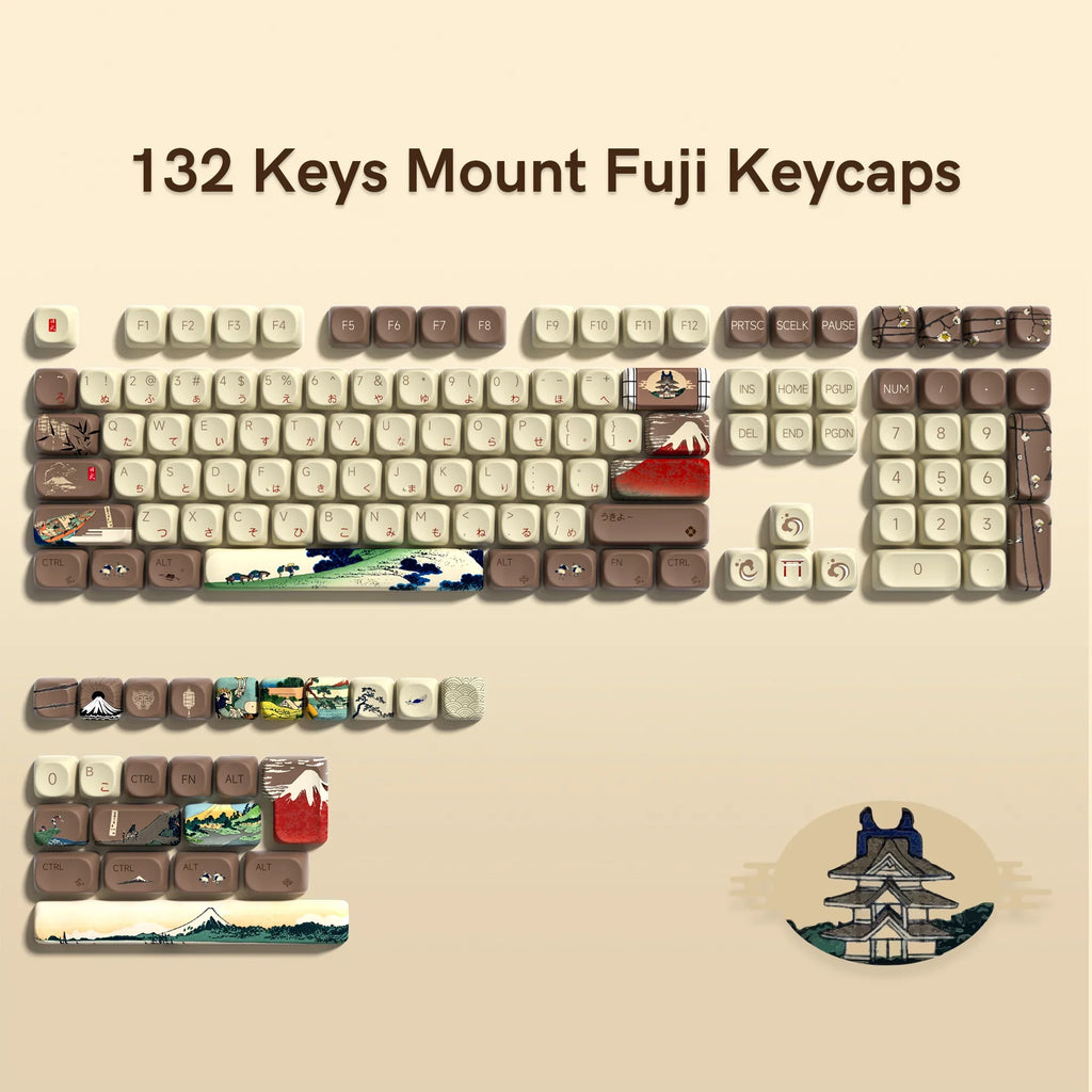 143 Keys Pink Cherry MOA Profile PBT Keycaps Customs Dye Sub Key caps for 61/87/104 Cherry MX Switch Gaming Mechanical Keyboard