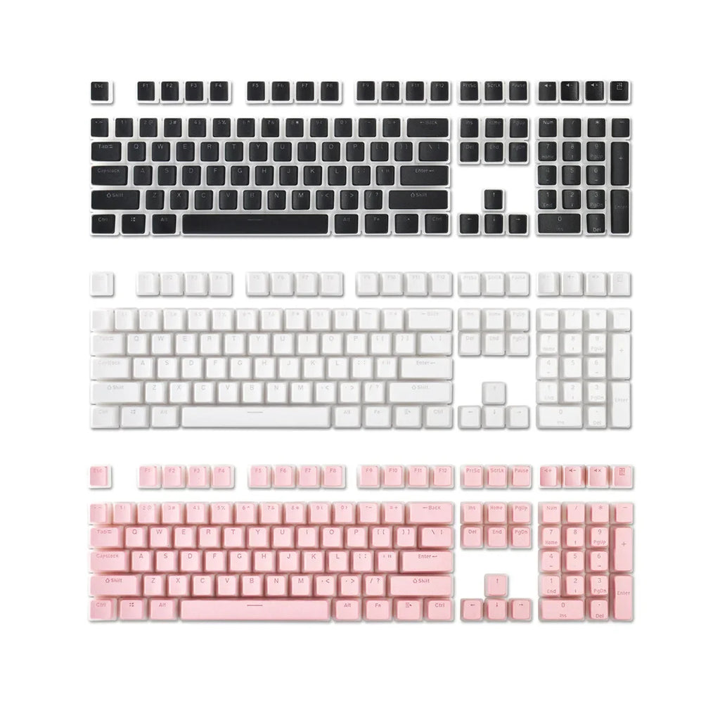 129 Keys Mechanical Keyboard PBT Pudding Keycaps Two-color Injection Molding OEM Character Translucent Keycap for All Keyboards
