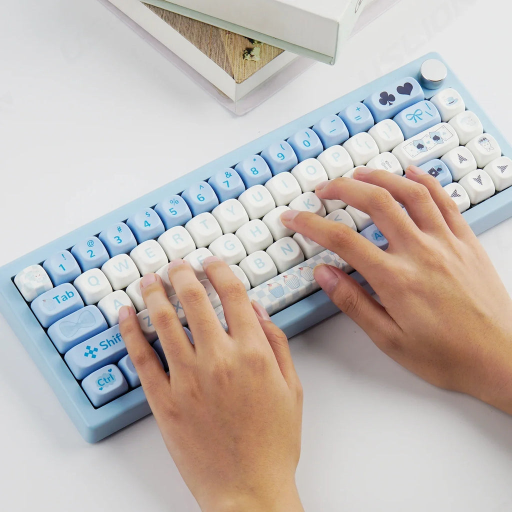 142 Keys MOA Profile Cartoon Theme Keycaps Thermal Five-side Dye-Sublimation Customized Key Caps Kit for Mechanical Keyboard