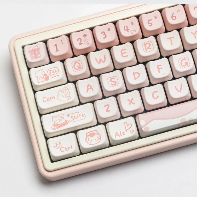 134 Keys/set Party Kitten MAO Profile GMK PBT Keycaps for Mechanical Keyboard  Dye Sublimation Gaming Keycap Custom Gk61