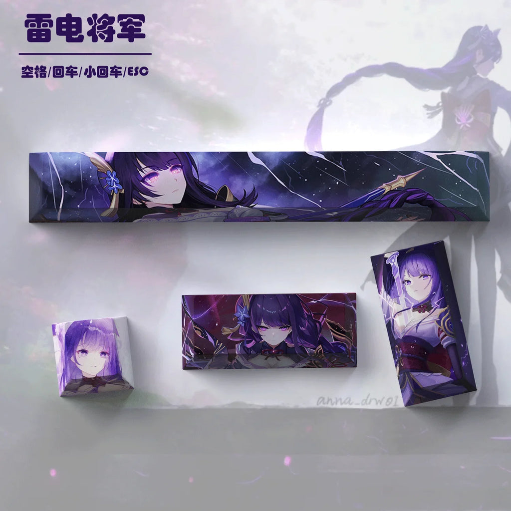 New Genshin Impact Keycaps DIY Anime Keyboard Cap Cherry Profile Pbt R4 Customl Mechanical Keyboard Decorative Accessories Gifts