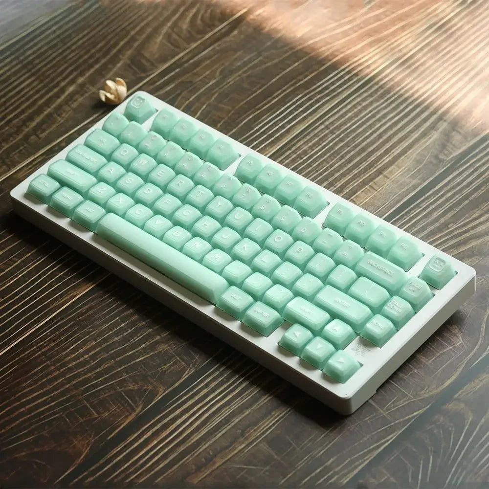 142 Keys SA Profile Keycaps Custom Marble Themed Double Shot PBT White Translucent Keyboards Keycap for MX Switch Game Keyboard