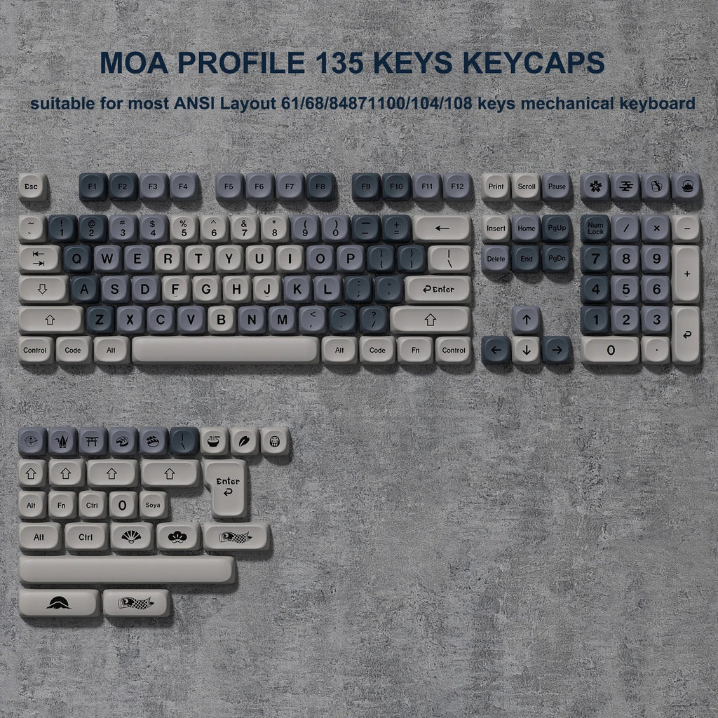 143 Keys Pink Cherry MOA Profile PBT Keycaps Dye Sub Customs  Key caps for 61/87/104 Cherry MX Switch Gaming Mechanical Keyboard