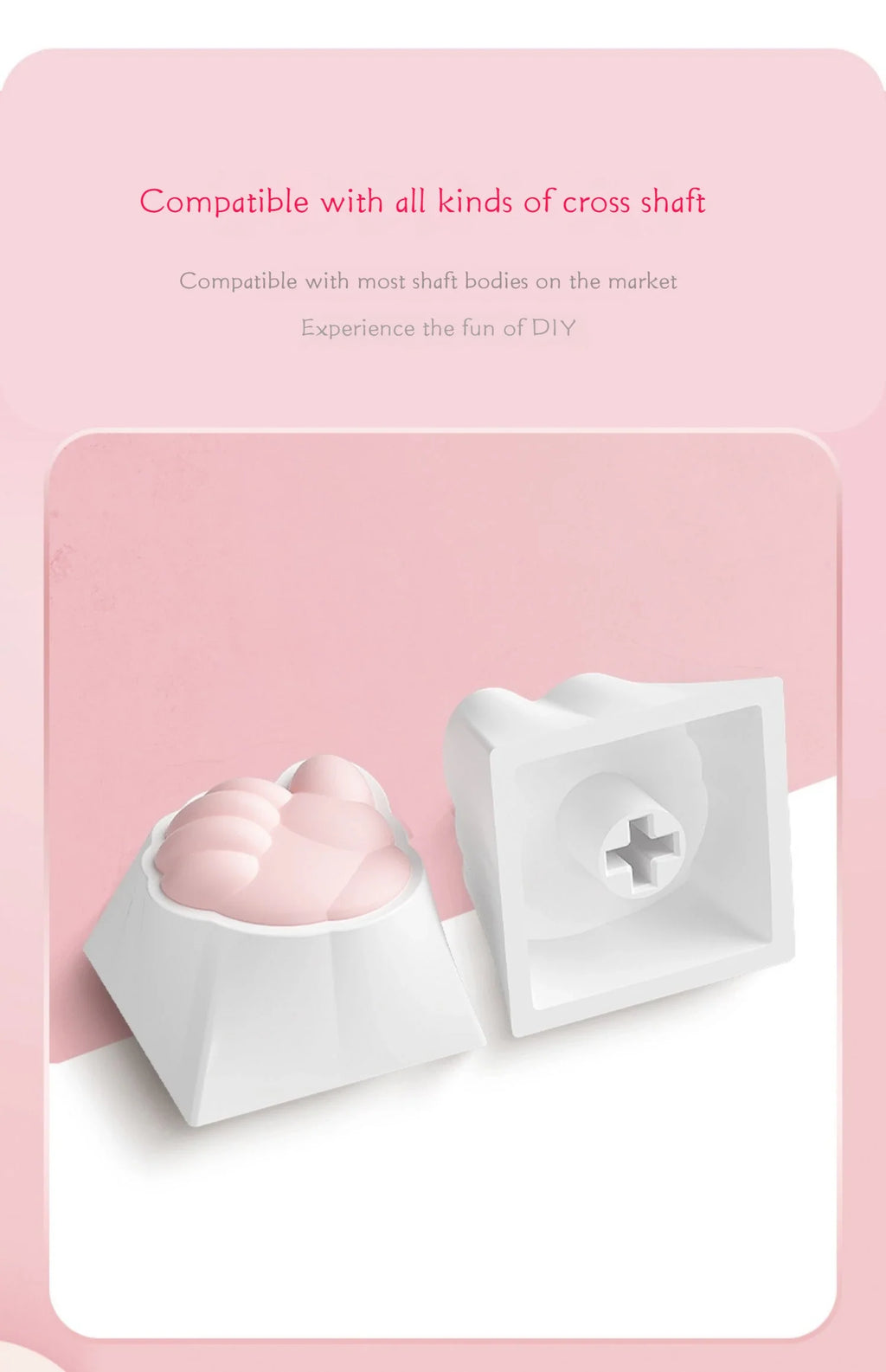 Cute Cat Claw Stone Scissors Cloth Praise Keycap Soft Silicone Oem High Beauty Girl Heart Girl'S Holiday Free delivery Gift