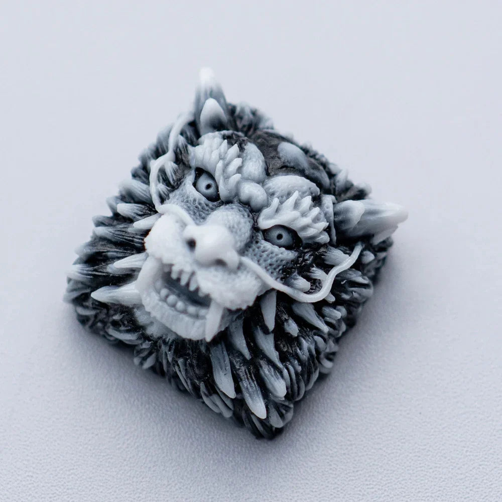 Dragon Head Keycap 3D Resin Artisan Keycaps for Mechanical Keyboard Custom Handmade Cool Gaming Keyboard Key Caps Accessories