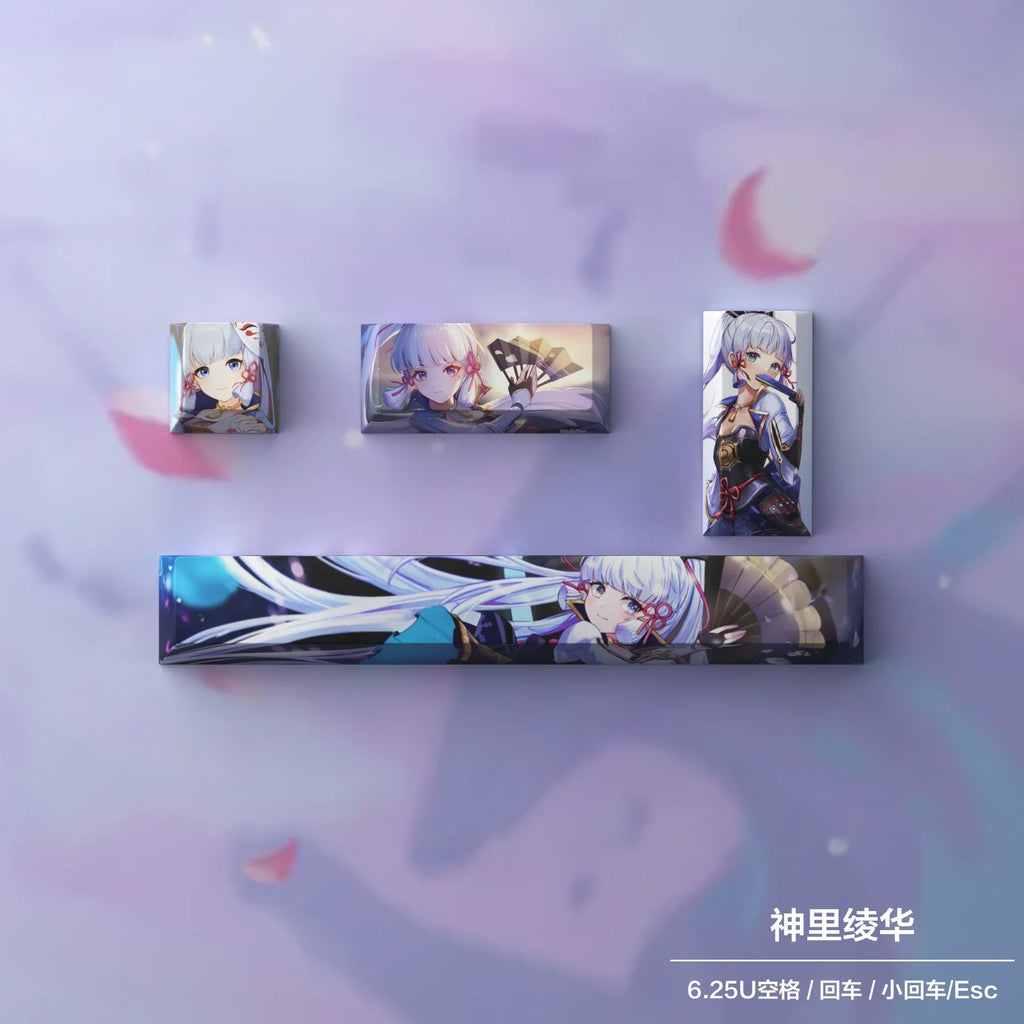 New Genshin Impact Keycaps DIY Anime Keyboard Cap Cherry Profile Pbt R4 Customl Mechanical Keyboard Decorative Accessories Gifts