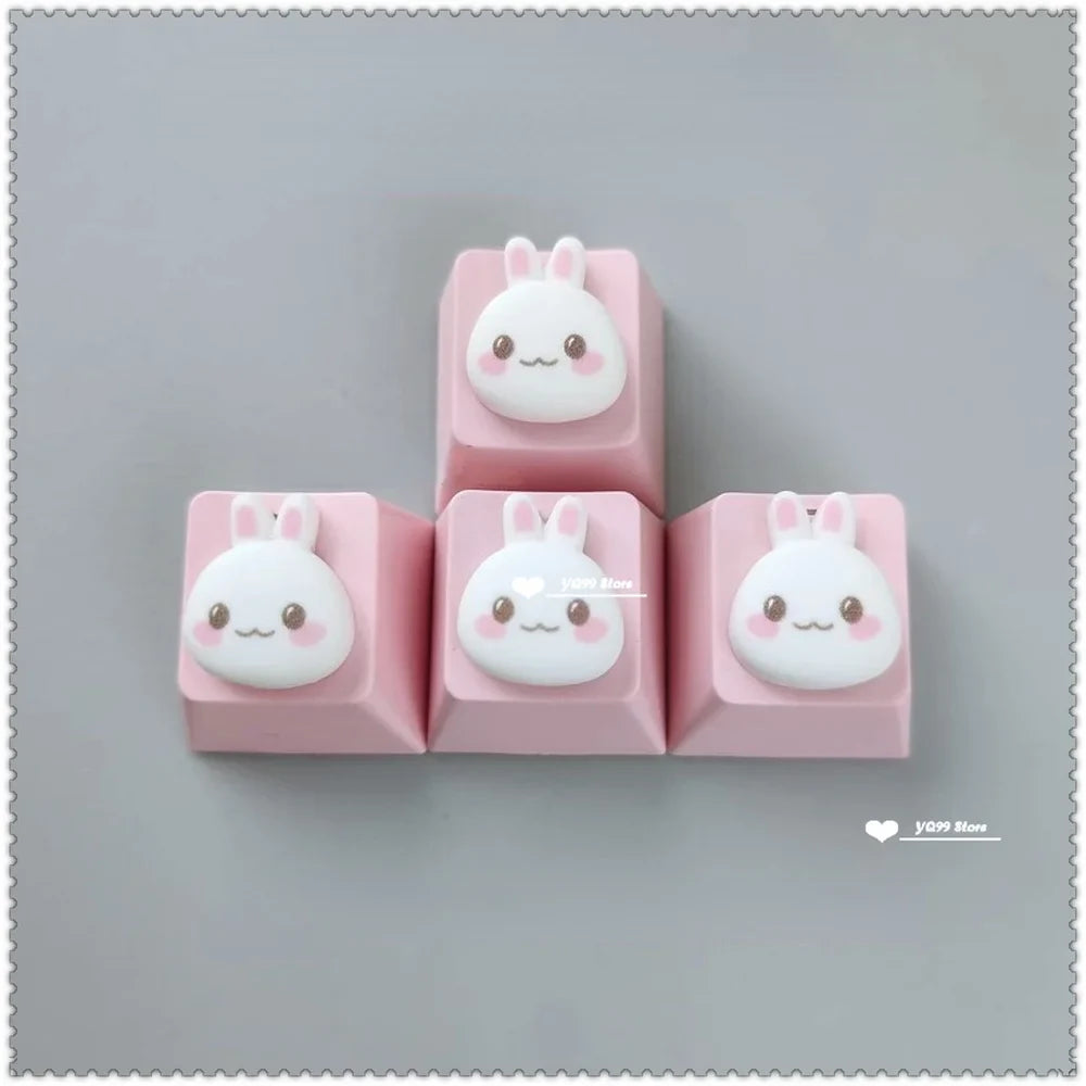 4pcs/set Lovely Cat Claw Key Cap Personality Cat Paw Keycaps for Mechanical Keyboard R4 Arrow Keys Pink Cute DIY Keycaps
