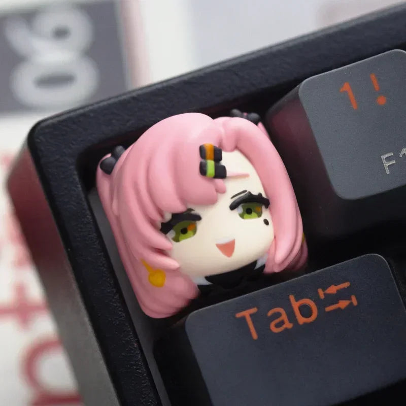 Zenless Zone Zero Keycap Custom Ellen Joe Amime Artisan Keycap Cute Kawaii Korean Point  Key Caps Mechanical Keyboard Accessory
