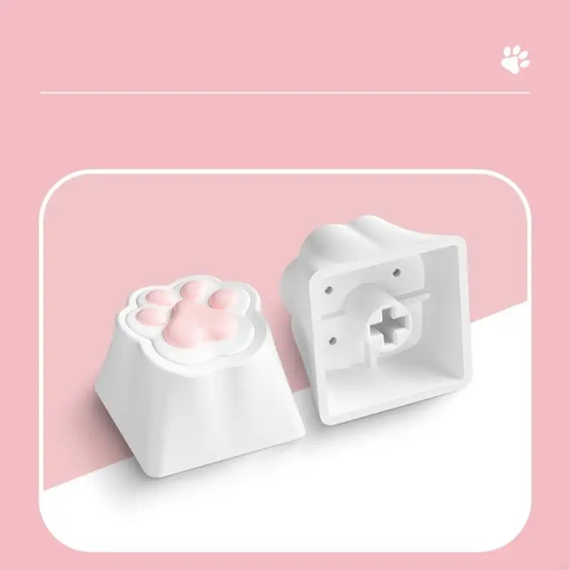 U55C 3D Soft Silicone ABS Cat Claw Base Keycap Compatibility for MX Structure Switches Mechanical Keyboards DIY Decoration