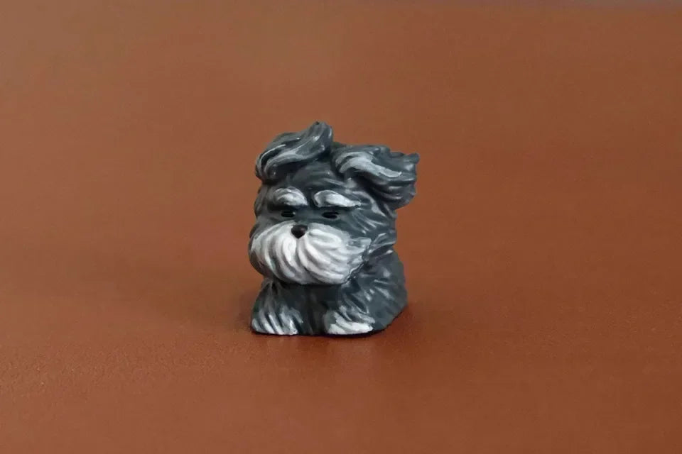 Scrawled Dog Keycaps Wind Blows Puppy Cute Resin Keycap Custom 1U Cherry Profile Keycaps for Mechanical Keyboard Key Caps Gifts