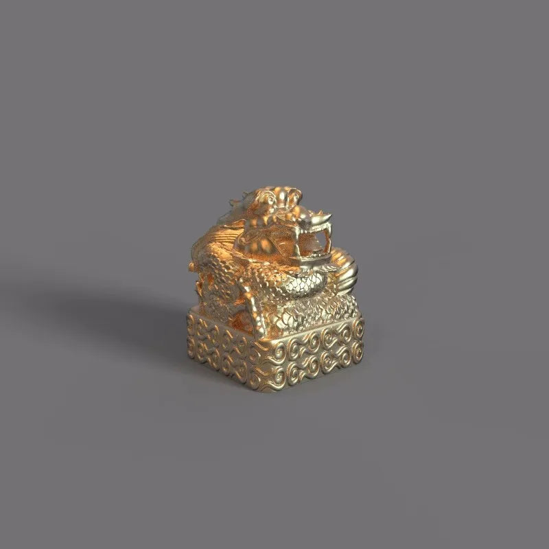 1 Piece Handmade Resin Key Cap Chinese Style Lion Dragon Seal Taiji-Bagua Pavilion Buddha Keycap For MX Switches