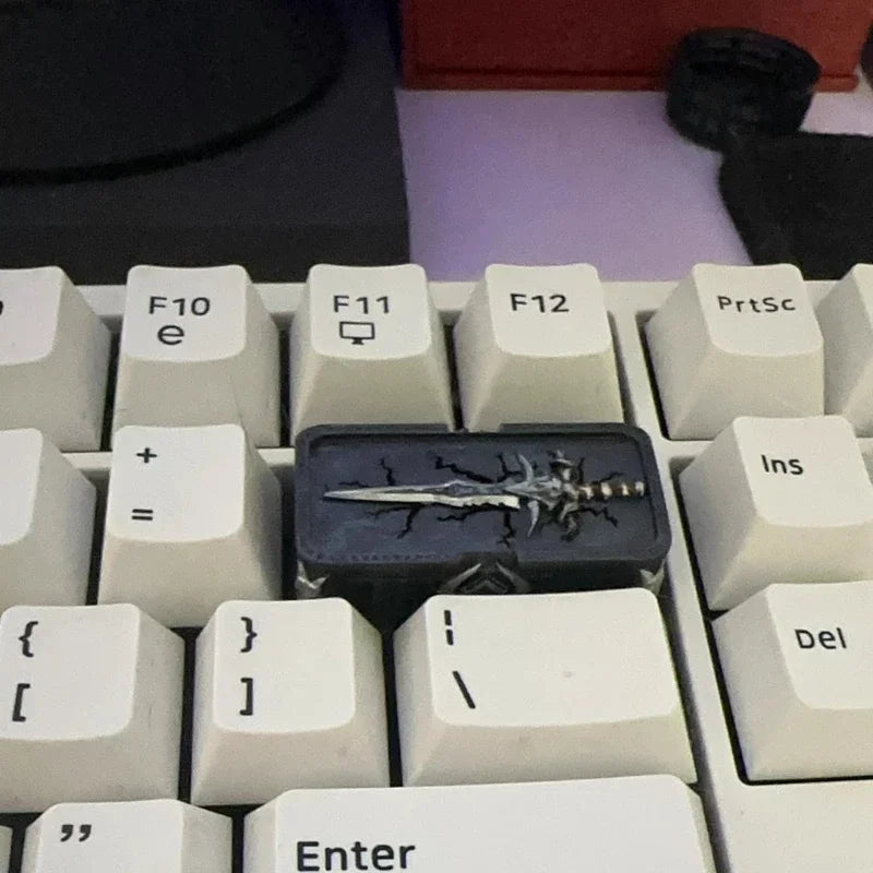 Anime Keycaps World of Warcraft Frostmourne Translucent Artisan Key Caps Mechanical Keyboard Caps Korean Keycap PC Gamer Gifts