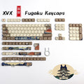 XVX MOA Keycaps Brown Japanese Painting Keycaps Dye-sub PBT Custom Keyboard Keycaps 75 Percent 140 Keys Illustration Key Cap