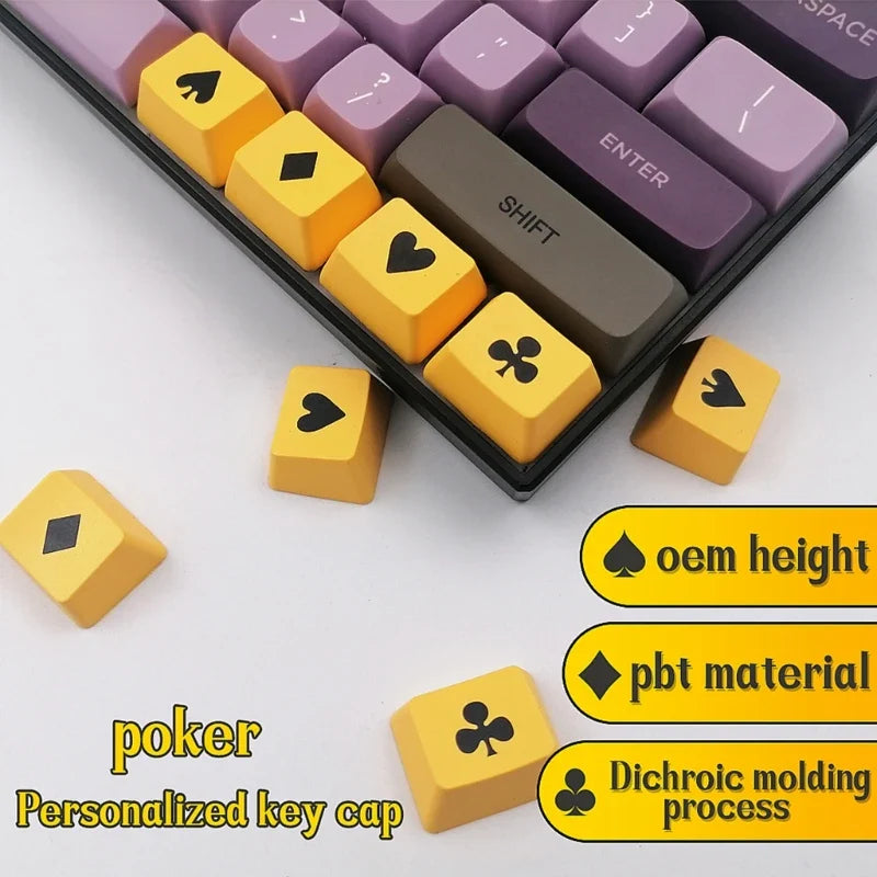 4Pcs/Set 1.25U 10mm PBT OEM Keycaps Design Personality Key Keycap for Gaming Mechanical Keyboard PBT Keycaps Dropshipping