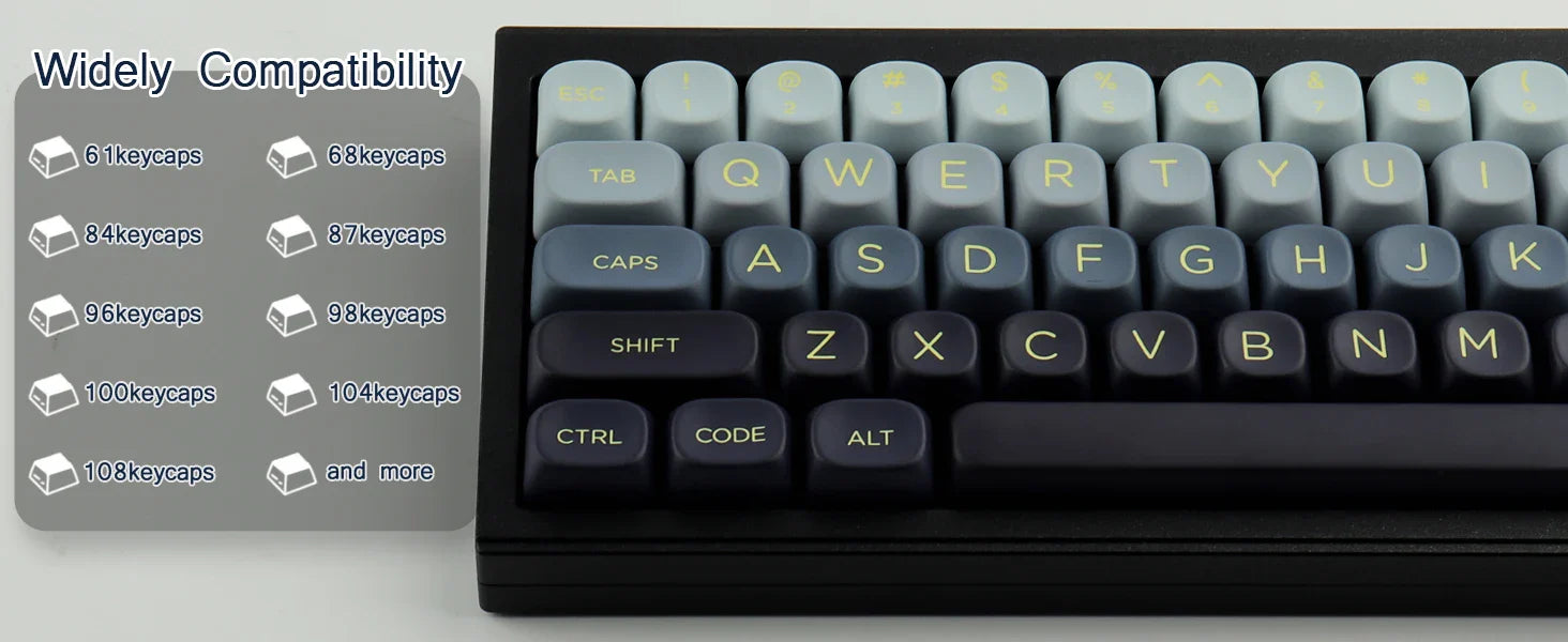 Mountain Range Keycap Set PBT MOA Profile DYE-Sublimation 143 Keys for Mechanical Keyboards