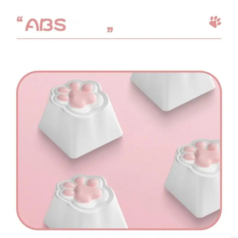 U55C 3D Soft Silicone ABS Cat Claw Base Keycap Compatibility for MX Structure Switches Mechanical Keyboards DIY Decoration