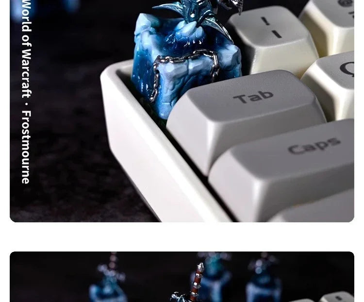 World of Warcraft Frostmourne Key Cap 3D Resin Keyboard Caps Custom MX Switch Handmade Anime Key Caps Mechanical Keyboard Gift