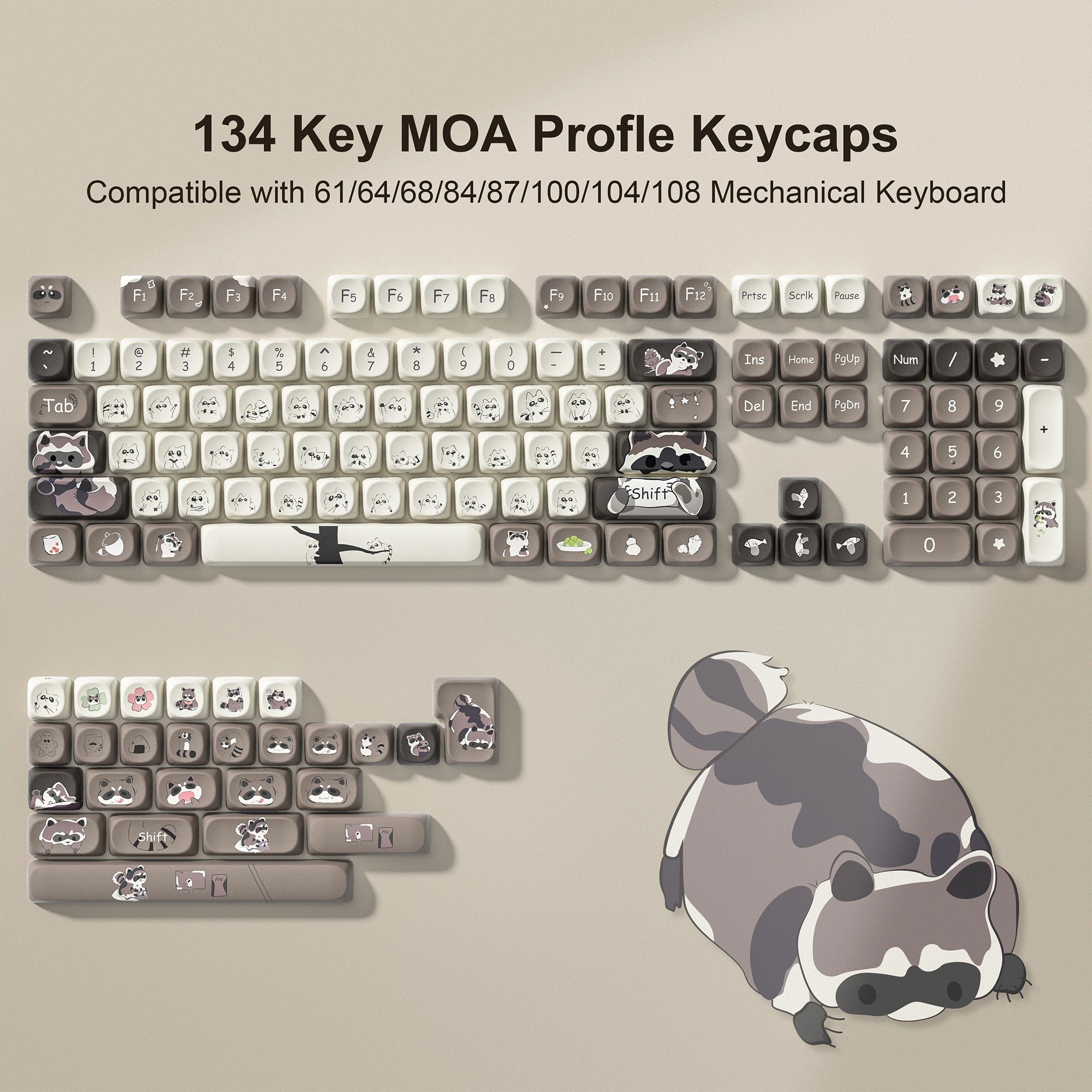 143 Keys Pink Cherry MOA Profile PBT Keycaps Customs Dye Sub Key caps for 61/87/104 Cherry MX Switch Gaming Mechanical Keyboard