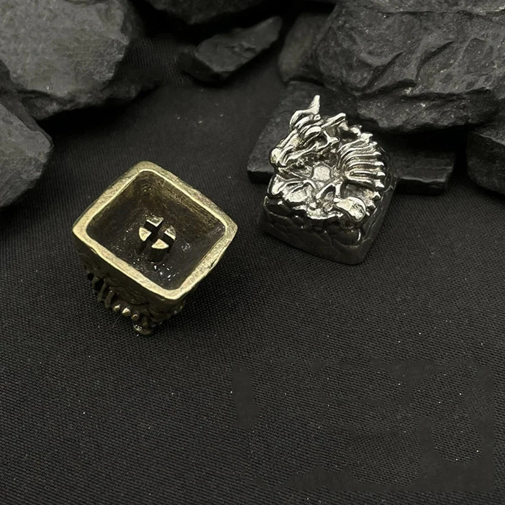Dragon Bone Keel Design Metal Keycaps For Cherry Mx Gateron Kailh Box TTC Cross Switch Mechanical Keyboard Colorful ESC Key Cap