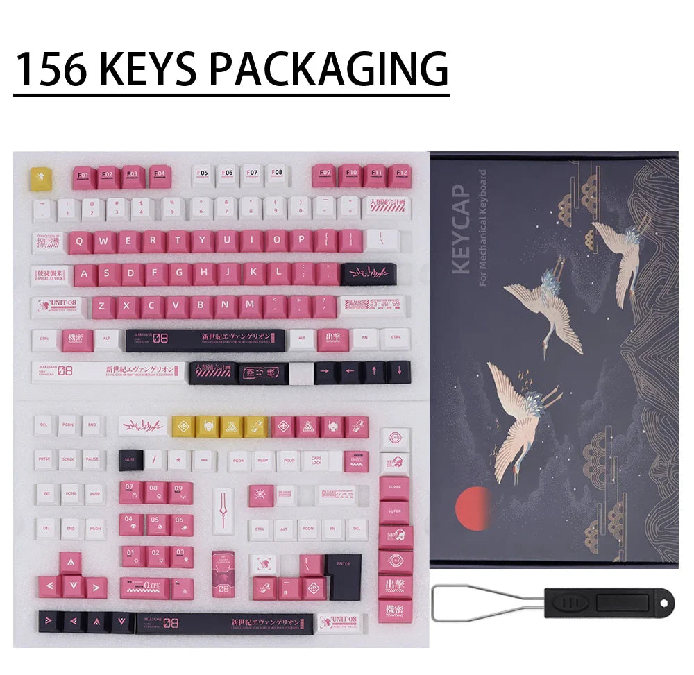 French Keycap 136-156 Keys BPT Cherry Profile FR Keycaps For French keyboard MX Mechanical Keyboard 7U Space Keys Hi75