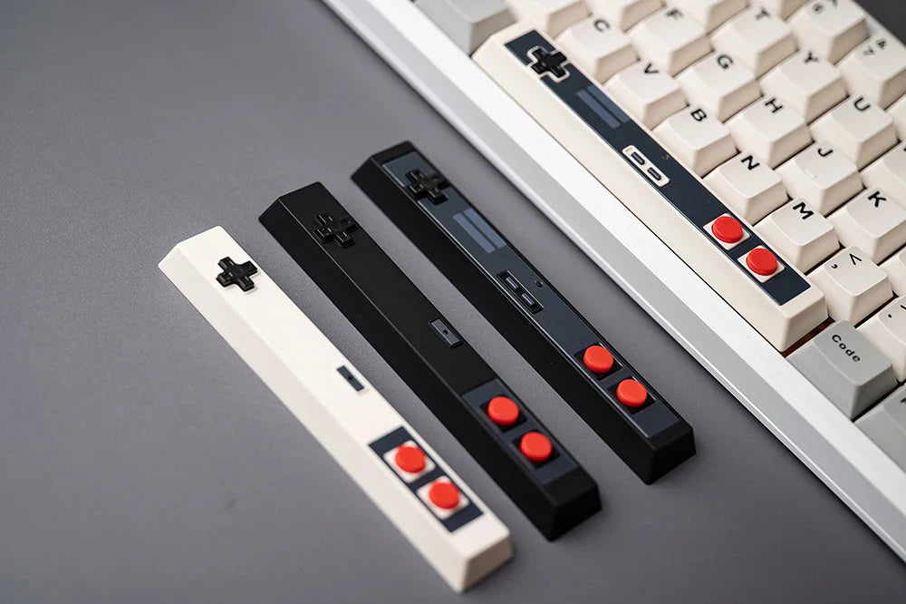 Retro Gamepad Keycap 6.25u spacebar Artisan Keycap ABS Material For MX switches for Gaming Mechanical keyboard Black White