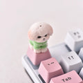 Plucked Teddy Dog Keycaps DIY Handmade Customized Cross Axis Mechanical Keyboard R4 Keycaps Personalized Creative Keycaps