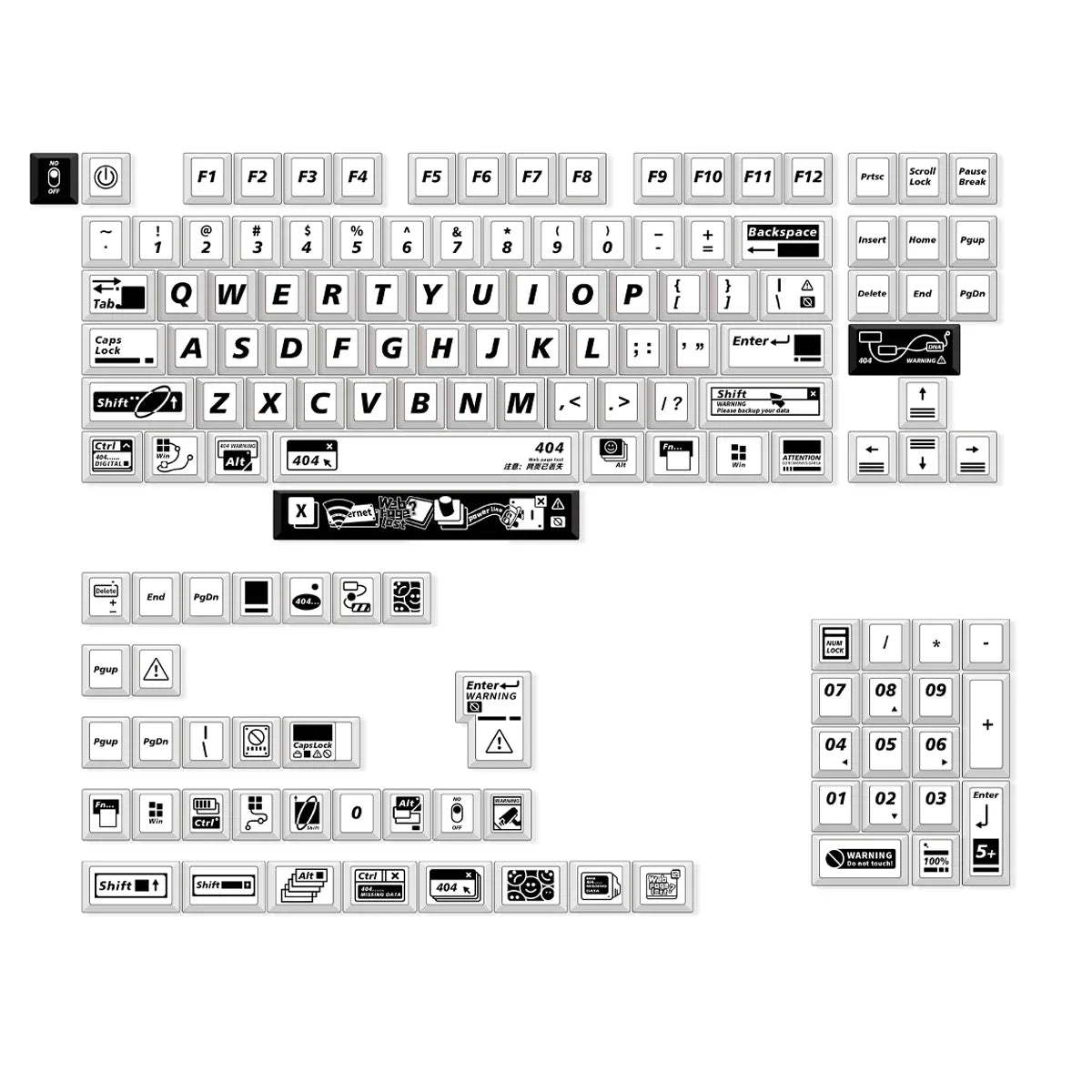 BarbarousGiGi PBT Original Profile Thermal Sublimation Cross Shaft Axis Switch 139 Key Caps for Custom Mechanical Keyboard Caps