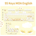 95Keys MOA Profile Keycaps Cartoon Dog Cat Theme PBT Key Caps for GMK67 GMK87 61/64/68/84/75/87 Keys Gaming Mechanical Keyboard