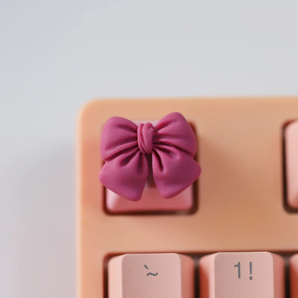 New Bowknot Cute Esc Keycap Creative Kawaii Pink Keycaps Girl Woman for OEM Profile Cherry Mx Switch Mechanical Keyboard
